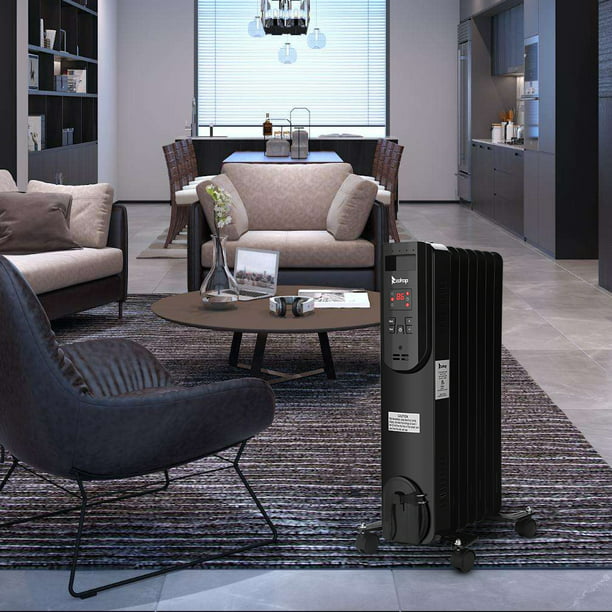 Details about   1500W Portable Oil-Filled Radiator Heater With Adjustable Thermostat